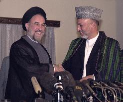 (2)Khatami talks with Karzai